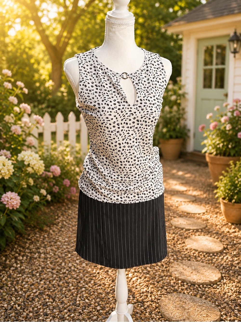 White House Black Market Cheetah Blouse
